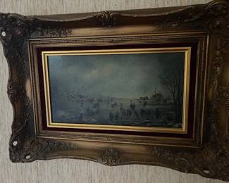 One of several antique paintings
