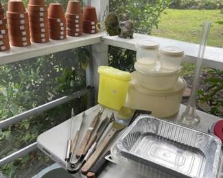 Good useful items, some Tupperware