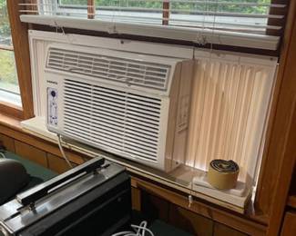 One of two window air conditioners