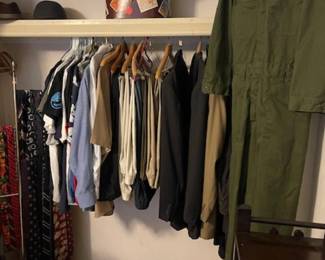Men's clothing, military items, hats and accessories.  Great T Shirts!