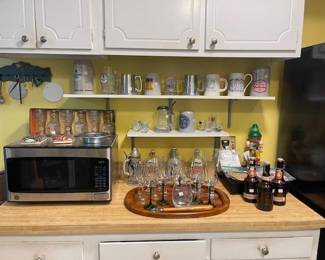 Bar accessories, steins, even a beer can collection!