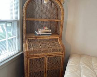 Wonderful rattan desk- hard to find in such nice condition