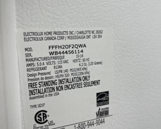 Freezer details