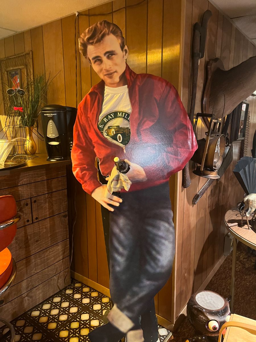James Dean life size cutout.