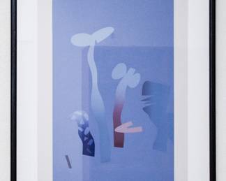 Helmut Barnet ~ signed print.   "Elements of Collage" 1982   German-American Artist.  Graduated from the University of Texas @ Austin with a Bachelors of Fine Arts Degree.  (34"l x 26"w ALL):  $300.00