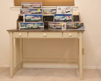 Sturdy 2 pc. desk w/5 drawers (42"h x 47"w x 22"d):  $48.00