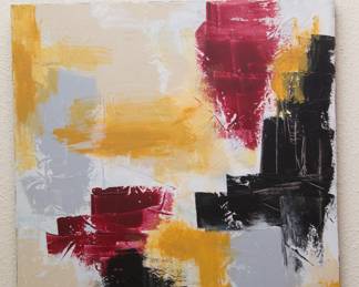"Rhythmic Hues" original oil on canvas ~ signed KParsons (18"l x 18"w):  $126.00