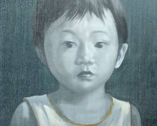 Attasit Pokpong "Boyhood" (63" x 55.5") Attasit Pokpong has become one of Thailand's top contemporary artists. His recent shows in Bangkok and worldwide have sold out.
Pokpong is now showing at Art Basel, both in Miami and in Basel. He is represented worldwide,