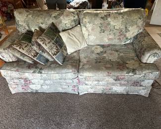 Floral Upholstered Sofa Sleeper 