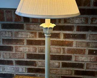 Off White Distressed Table Lamp