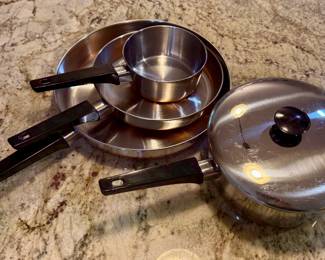 Vintage Cookware with Stainless Steel Bottoms