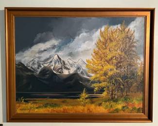Framed Autumn Landscape by D Kraft