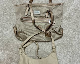 Beige Tote and Shoulder Bag