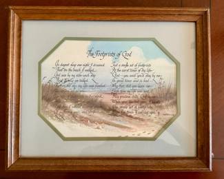 Framed and Matted Art "The Footprints of God" by Gail Brown