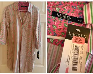 New with Tags --Ralph Lauren Striped Women's Nightshirt
