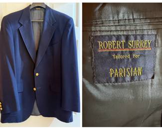 Robert Surrey Tailored for Parisian Navy Blue Men's Blazer