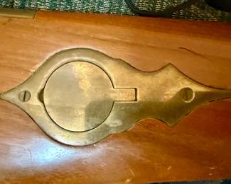 Brass Patch Box on Muzzleloader Rifle