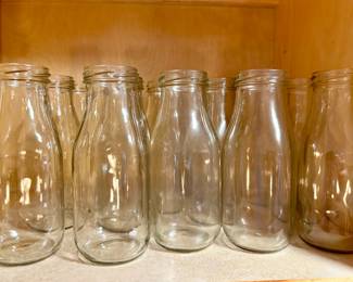 Collection of Glass Milk Bottles