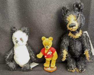 3 Vintage Bears - Two Mohair