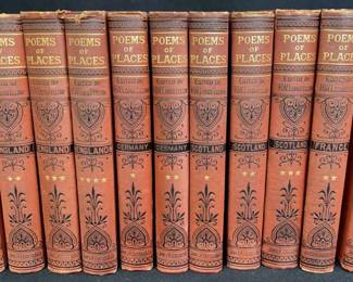 Set Of 11 Vintage Books Poems Of Places