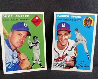Topps 1994 Archive Series Reproduction of 1954 Baseball Cards * Duke Snider & Warren Spahn 