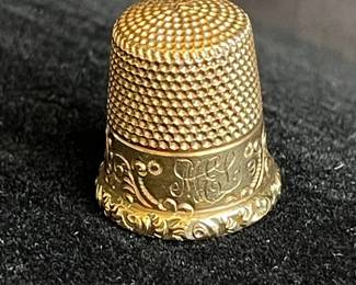 Beautiful Decorative 14K Gold Thimble * 5.15g Weight