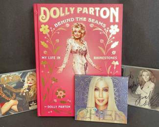 Dolly Parton, Cher, And Autographed Julie Collins Cds * Dolly Parton Book