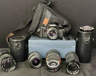 Minolta X-700 MPS * 2 Soligor Zoom Macro Lenses * Tamron * Asanuma Tele Converter