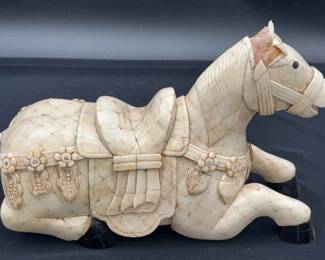 Rare Vintage Horse Sculpture * Missing Pieces Yet Still Gorgeous & Unique!