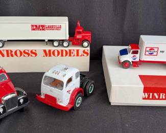 Diecast WINROSS Models In Boxes W/ Texaco Trucks * Pepsi-Cola & LME
