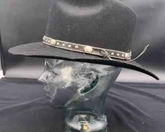 Eddy Bros. Medium Black Felt Cowboy Hat * Designed By Chris Eddy * ￼Original Box 