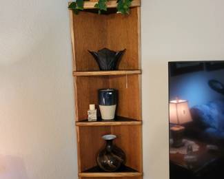 Oak corner shelf