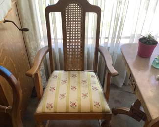 Cane back dining room chair