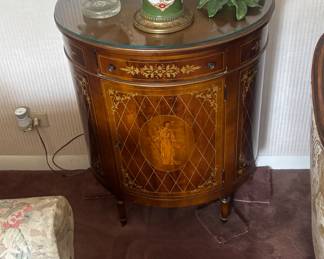 Pair of inlaid end tables