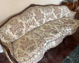 French style reupholstered couch
