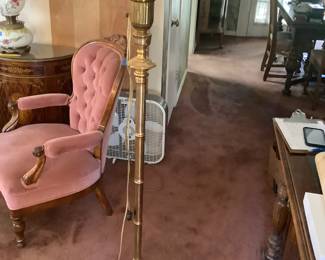 Brass floor lamp