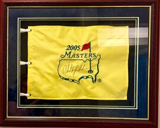 2005 autographed masters flag