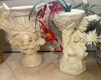 Large cherub Statue Planters