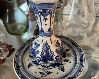 Blue White Vase and plate