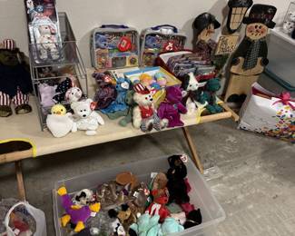 Boxes of beanie babies