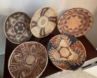 Beautiful Woven Native American art baskets