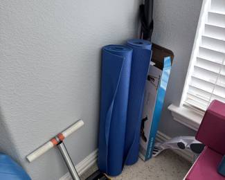 Yoga mats and other equipment