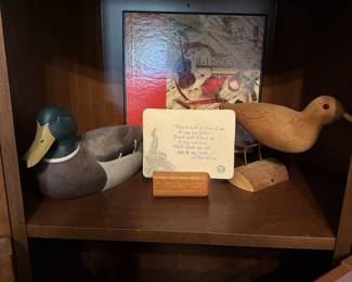 Duck decoys in book room upstairs