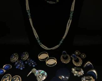 CT665Blue Costume Jewelry