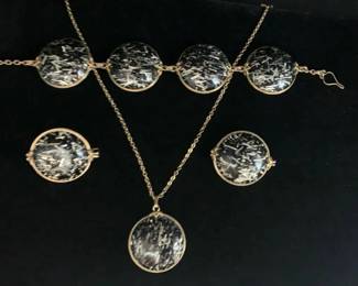 CT654VMidCentury Confetti Lucite Jewelry Set