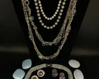 CT693VBlue  Purple Costume Jewelry