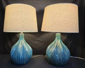 CT607Blue vintage style lamps