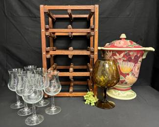 CT673Wine Rack, Glasses,  Decor