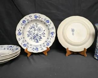 ST104Dresden blue onion plate and more