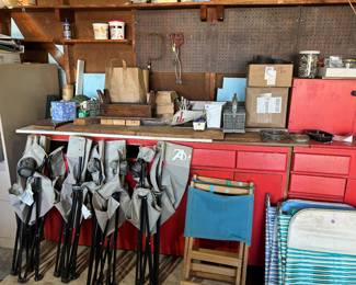 Assorted camp chairs